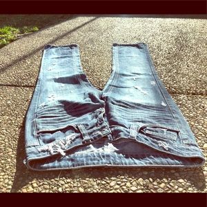 Armani Designer fade/ripped jeans